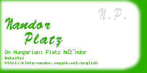 nandor platz business card